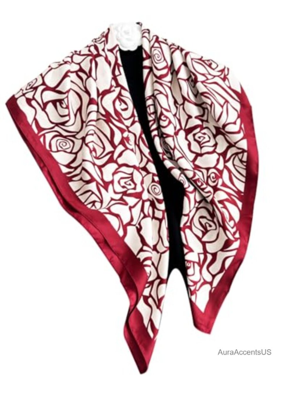 Large Square Satin Hair Scarf Bandana Wraps Headscarf Neck Scarf Lightweight